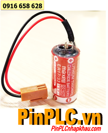 Pin Maxell ER17/33 (zắc nâu) lithium 3.6v size 2/3A chính hãng Made in Japan
